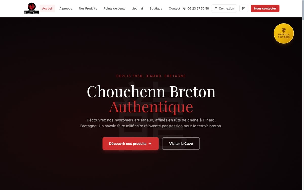 Aperçu du site La Cave du Dragon Rouge